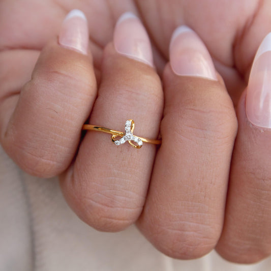 18K Real Gold Diamond Ring, H-I Color SI Clarity for Anniversary Gift, Seven Stone Natural Diamond Ring, Melee Natural Diamond Gold Ring