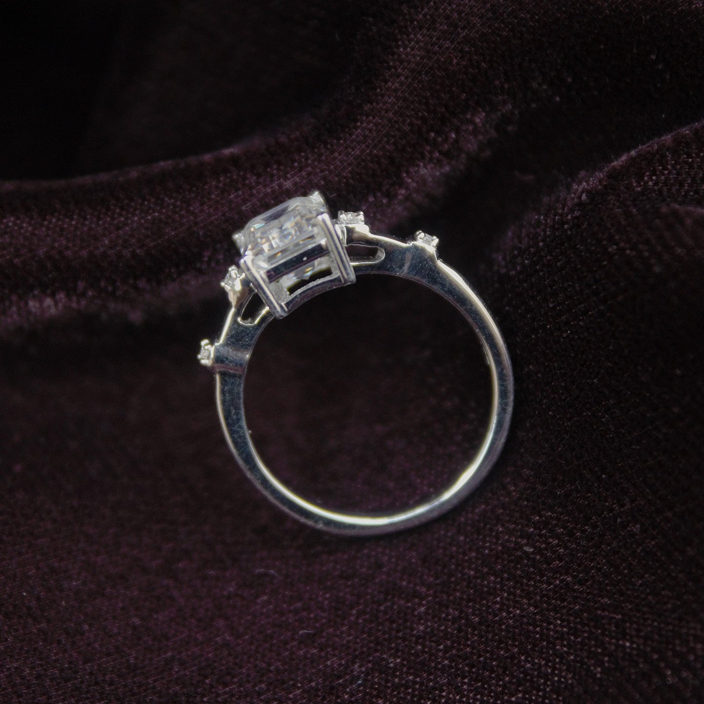 Emerald Cut Moissanite Men's Ring,925 Sterling Silver Handmade Ring, White Moissanite Ring, Statement Prong Set Ring, Perfect Gift for Groom