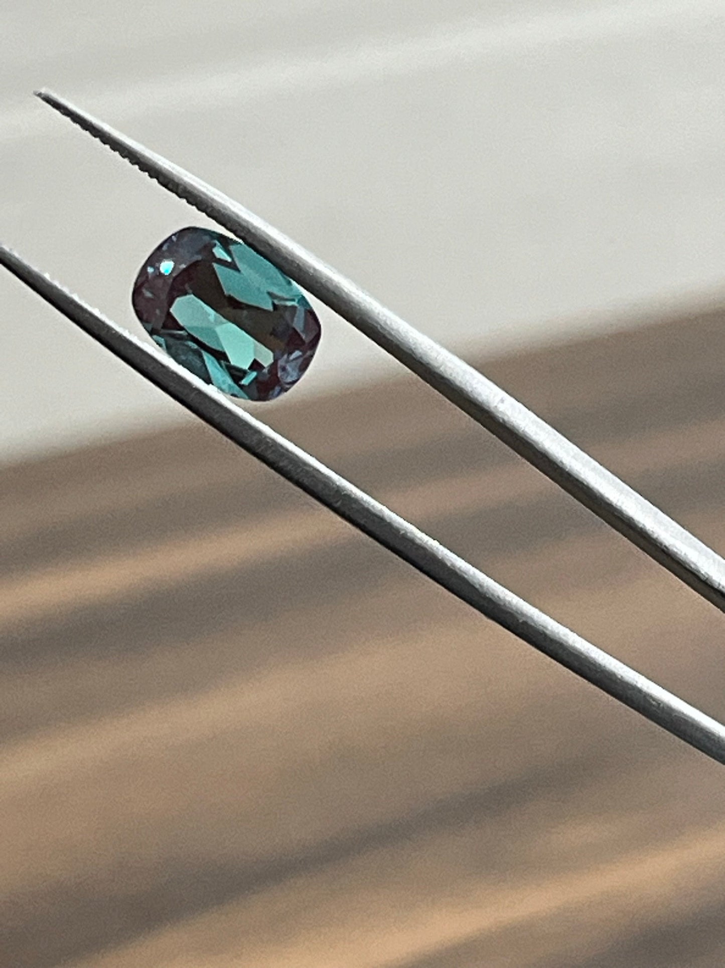 Alexandrite Lab-Created Stone, Elongated Cushion Shape Stone for Jewelry Making, 4X6mm to 10X12mm Sizes Available, Synthetic Alexandrite