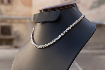 Diamond Tennis Choker Necklace, Wedding Choker Necklaces, Lab Grown Diamond Jewelry, EF Color VVS/VS Pear Lab Diamond Cvd/ Hpht Necklace