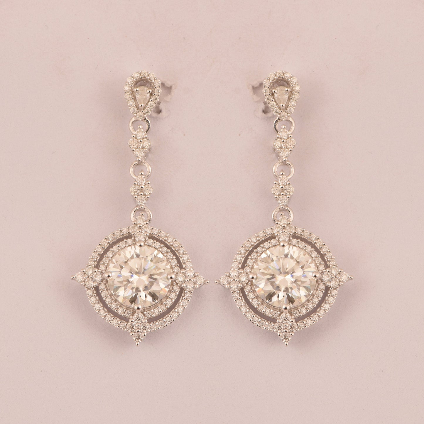 Lab Grown Diamond Earrings, Designer Earrings for Women, Lab Created Diamond Jewelry, Statement Gold Earrings, 10k, 14k White Gold Earrings