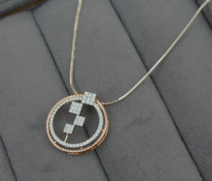 Natural Diamond Gold Earrings With Necklace, 18K Solid Real Gold Diamond Jewelry Set, Minimalist Diamond Jewelry For Valentines Day Gift