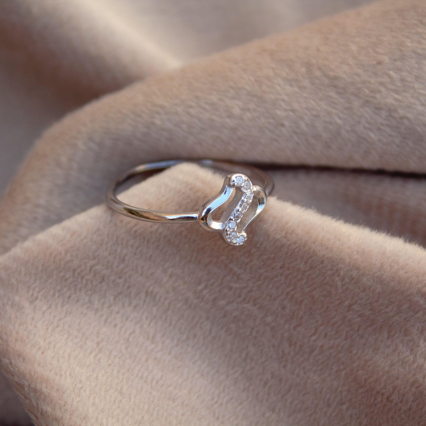 Sterling Silver Cubic Zirconia Ring, Dainty CZ Engagement Ring, Sparkling Solitaire Promise Ring, Vintage-Inspired Wedding Jewelry Gift