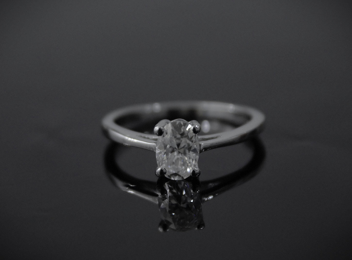 Oval Moissanite Solitaire Ring, 925 Sterling Silver Dainty Ring, Minimalist Ring for Women, Moissanite Travel Ring, Propose Ring for Her