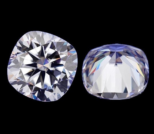 2 carat Cushion Moissanite - 7.5 MM Cushion Cut Loose Moissanite - D Color VVS1 Diamond Stone with GRA Certificate