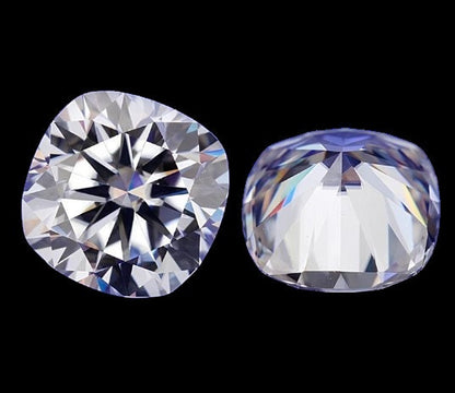 2 carat Cushion Moissanite - 7.5 MM Cushion Cut Loose Moissanite - D Color VVS1 Diamond Stone with GRA Certificate