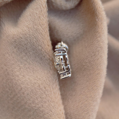 Minimalist Stunning Moissanite Pendant, 925 Sterling Silver Charm Pendant, Round Cut Stone Pendant, Silver Dainty Pendant, Ready To Ship