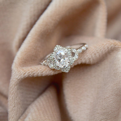 Art Deco Moissanite Ring – Vintage Style 925 Sterling Silver Jewelry, Dainty Designer Jewelry, Engagement Ring, Gift for Her