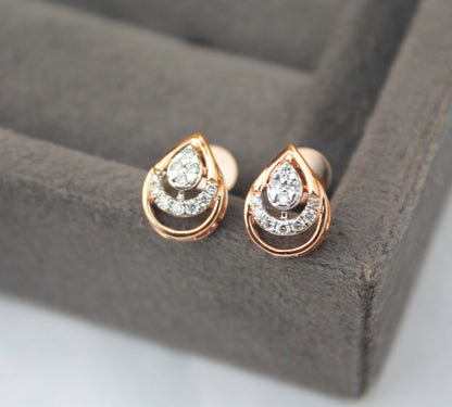 IGI Certified VS-SI Necklace & Earrings, Real Diamond Designer Necklace Earrings Set for Women, 18k Rose Gold Beautiful Combo Set