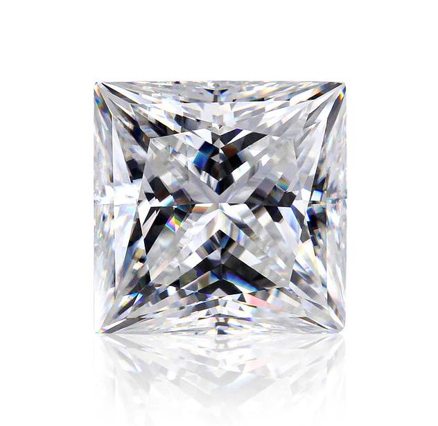 Princess Cut Moissanite with GRA Certificate, Loose Square Moissanite Jewelry Making Supplies, Eye Clean Quality D Color VVS1 Grade Stone