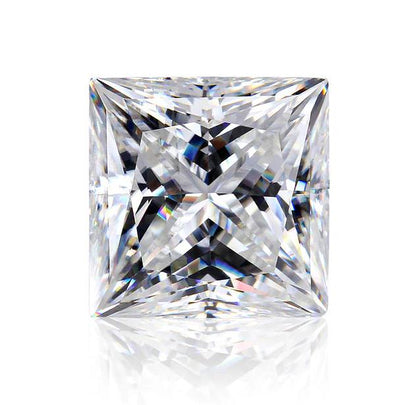 Princess Cut Moissanite with GRA Certificate, Loose Square Moissanite Jewelry Making Supplies, Eye Clean Quality D Color VVS1 Grade Stone