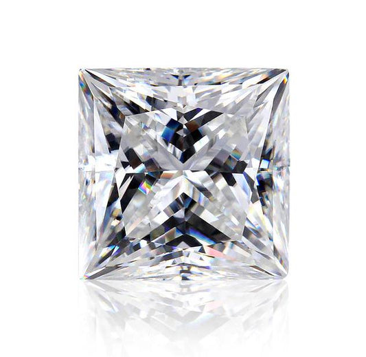 Princess Cut Moissanite with GRA Certificate, Loose Square Moissanite Jewelry Making Supplies, Eye Clean Quality D Color VVS1 Grade Stone