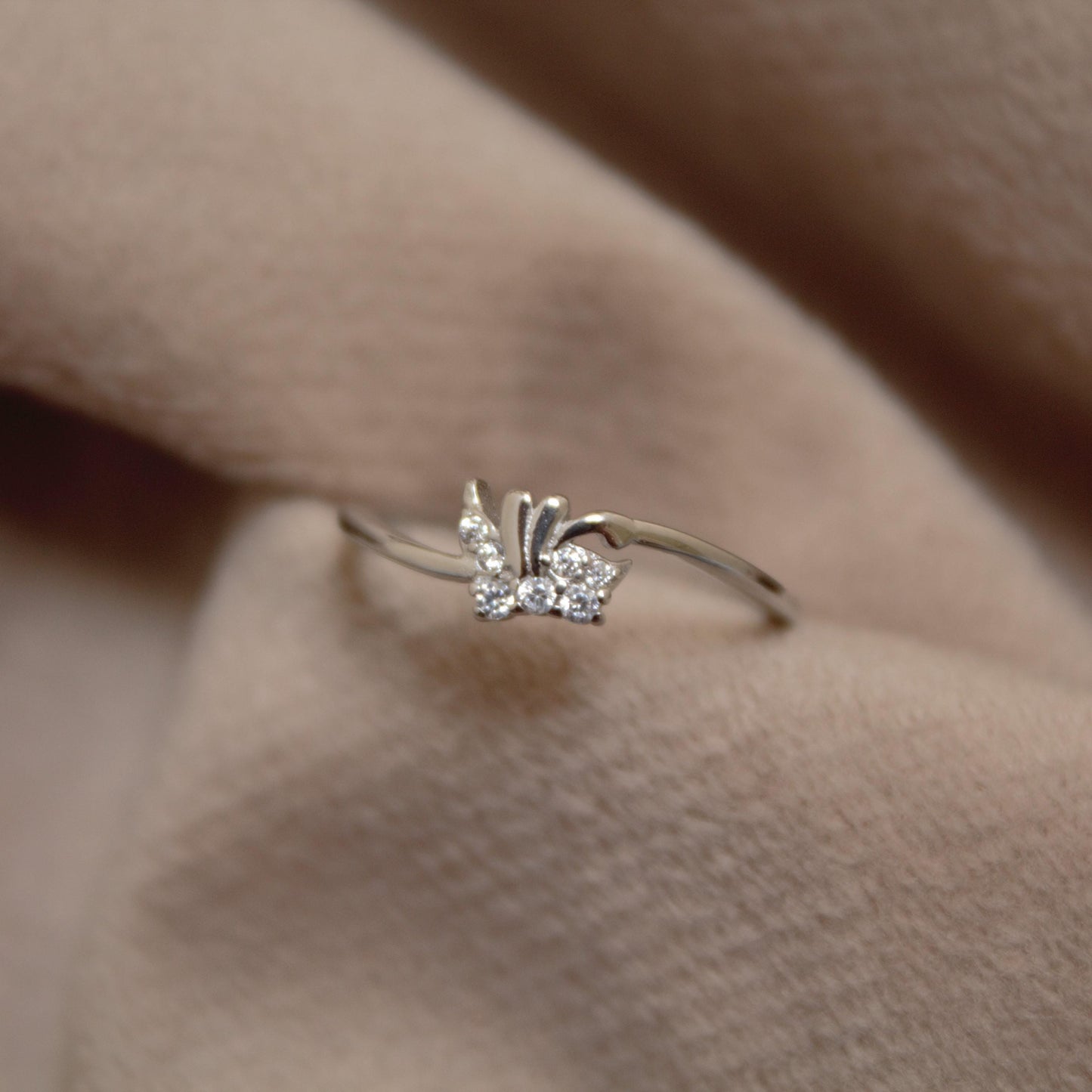 925 Sterling Silver CZ Ring With 925 Stamped, Cubic Zirconia Silver Jewelry, Dainty Lightweight 1 gram Handmade Birthday Gift for Daughter