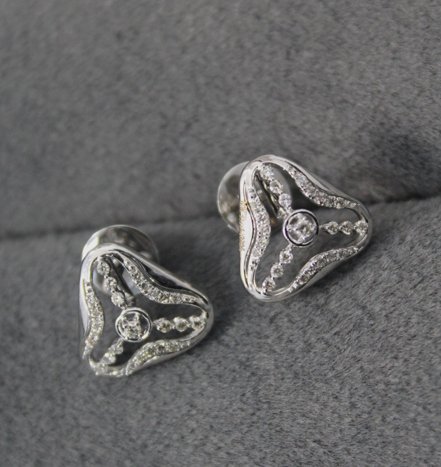 Natural Diamond Gold Earrings With Necklace, 18K Real Gold VS - SI Diamond Jewelry Set, Dainty Diamond Jewelry Perfect For Anniversary Gift