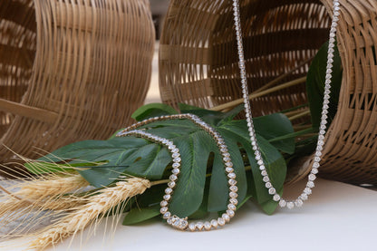 Diamond Tennis Choker Necklace, Wedding Choker Necklaces, Lab Grown Diamond Jewelry, EF Color VVS/VS Pear Lab Diamond Cvd/ Hpht Necklace