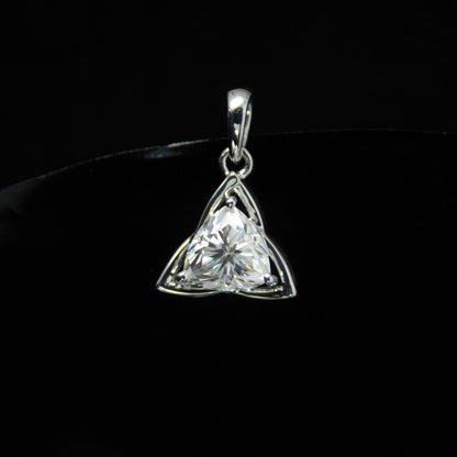 Trillion Cut Moissanite 925 Silver Pendant, New Arrival Jewelry for Her, Daily Wear Pendant, Minimalist Pendant for Chain, Dainty Jewelry