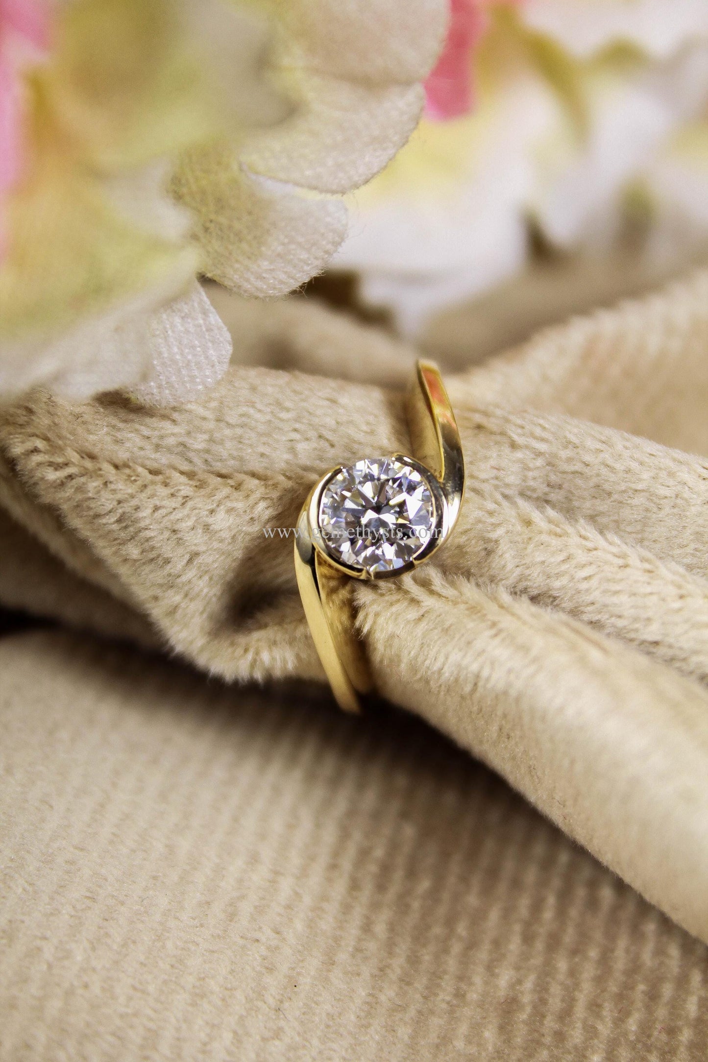 0.90 Carat Lab Grown Diamond Ring, Solid Gold Ring, Perfect for Engagement or Wedding Gift, Statement Gold Ring for Women, Christmas Gift