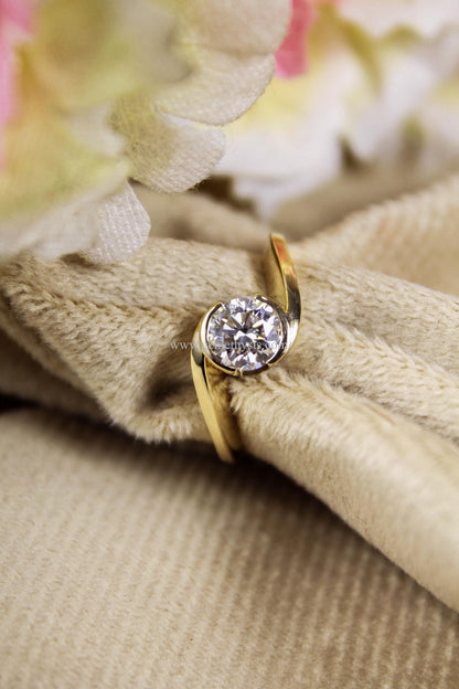 0.90 Carat Lab Grown Diamond Ring, Solid Gold Ring, Perfect for Engagement or Wedding Gift, Statement Gold Ring for Women, Christmas Gift