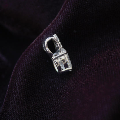 925 Sterling Silver Oval Cut Moissanite Pendant, Dainty Silver Pendant, White Moissanite Solitaire Pendant, Prong Setting Pendant for Chain