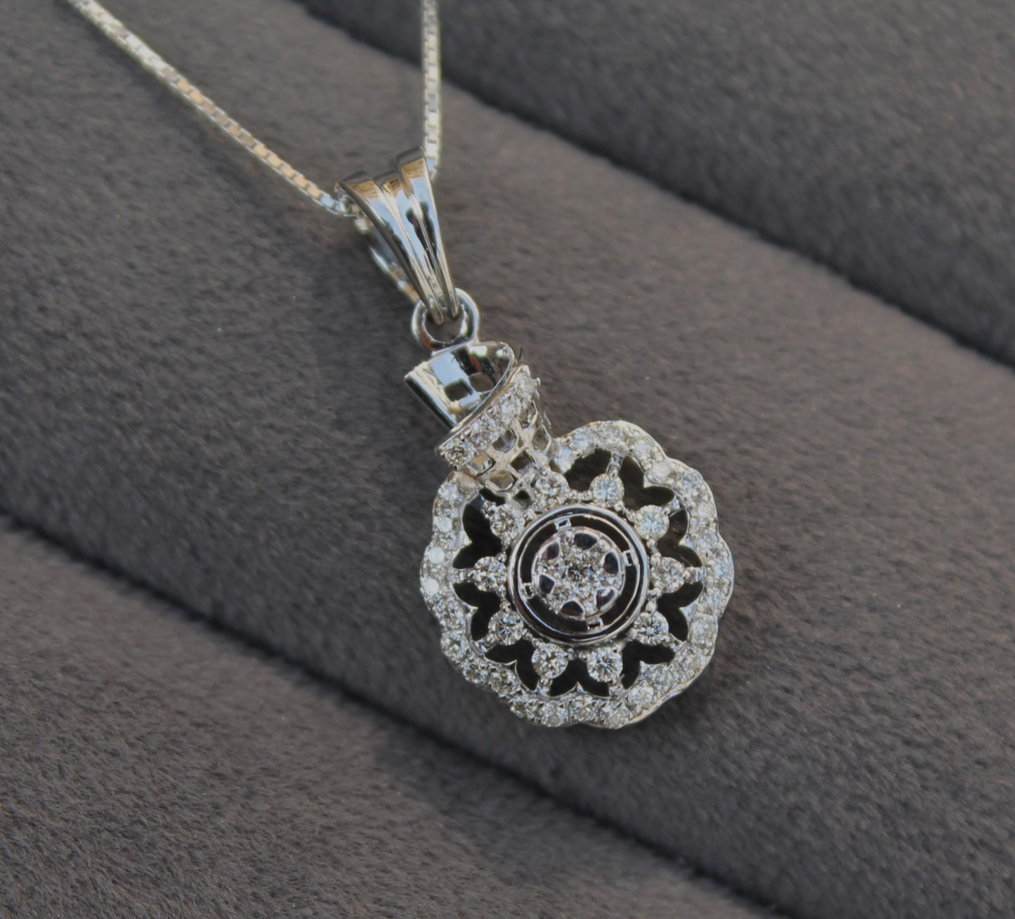 Real Diamond Jewelry Set For Her, IGI Certified Diamond Necklace with Earrings, White Gold Floral Necklace Earring Set, Gift For Special One