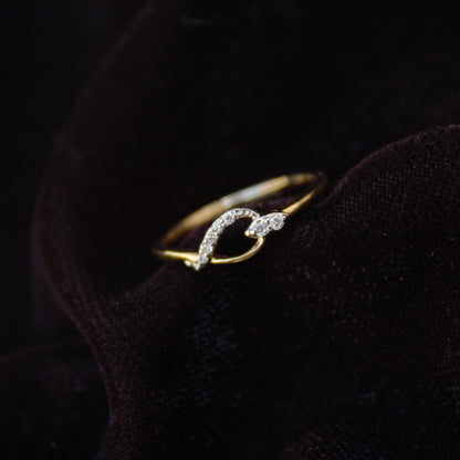 18K Solid Gold Ring, 5.25US Gold Diamond Ring, IGI Certified Diamond Jewelry, Seven Stone Gold Ring, Proposal Gold Ring With Natural Diamond