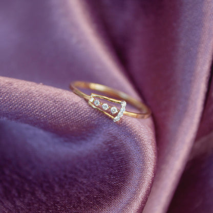 18K Solid Gold Ring, 0.94 Carat Natural Diamond Ring, Dainty Proposal Diamond Gold Ring, GH - VS SI Diamond Ring For Her, Certified Jewelry