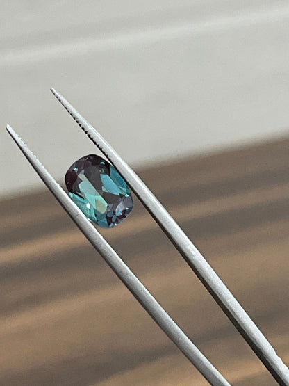 Alexandrite Lab-Created Stone, Elongated Cushion Shape Stone for Jewelry Making, 4X6mm to 10X12mm Sizes Available, Synthetic Alexandrite