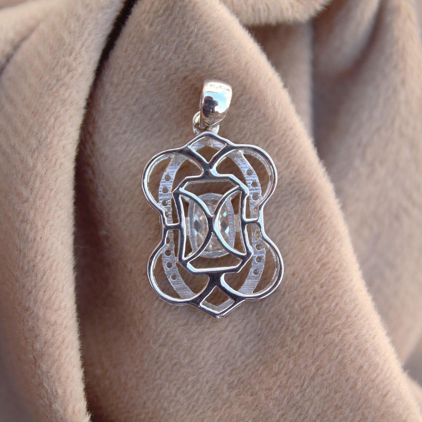 Solid 925 Sterling Silver Elongated Cushion Cut Moissanite Pendant, Minimalist Charm Pendant for Chain, Solitaire Pendant, Wedding Gift