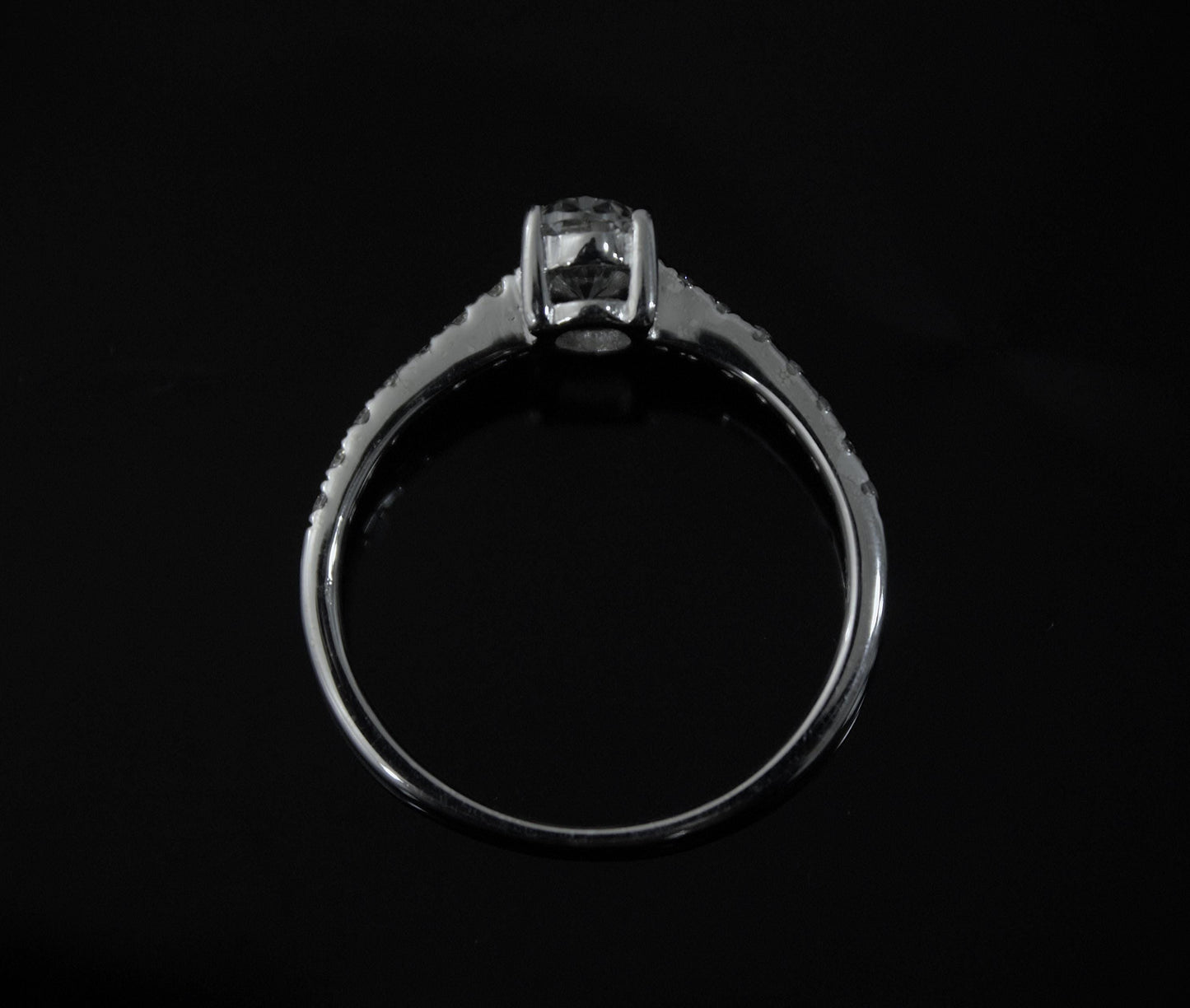 Solid 925 Sterling Silver Moissanite Ring, White Stone Ring for Women, Unique Anniversary Gift, Silver Solitaire Ring, Dainty Oval Cut Ring