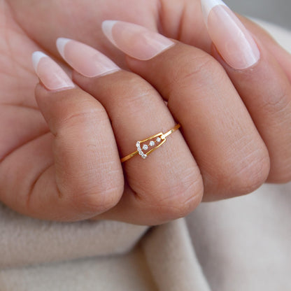 18K Solid Gold Ring, 0.94 Carat Natural Diamond Ring, Dainty Proposal Diamond Gold Ring, GH - VS SI Diamond Ring For Her, Certified Jewelry