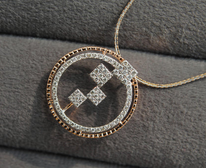 Natural Diamond Gold Earrings With Necklace, 18K Solid Real Gold Diamond Jewelry Set, Minimalist Diamond Jewelry For Valentines Day Gift