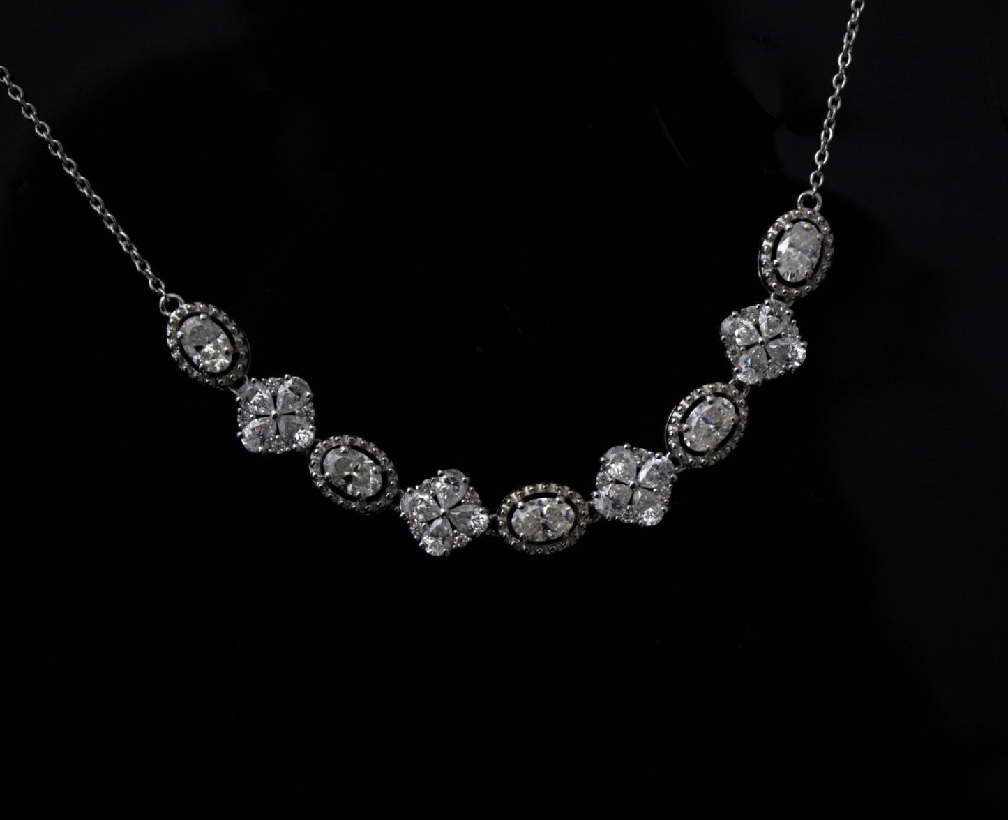 925 Solid Sterling Silver Moissanite Necklace, Minimalist Chain Necklace for Women, White Moissanite Jewelry, Handmade Silver Necklace Gift