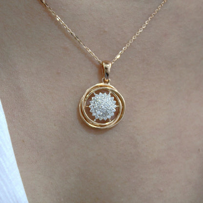 Solitaire Rose Gold Diamond Pendant Earrings Set, 18k Rose Gold Jewelry Set, Real Diamonds Jewelry, IGI Certified, Perfect Anniversary Gift