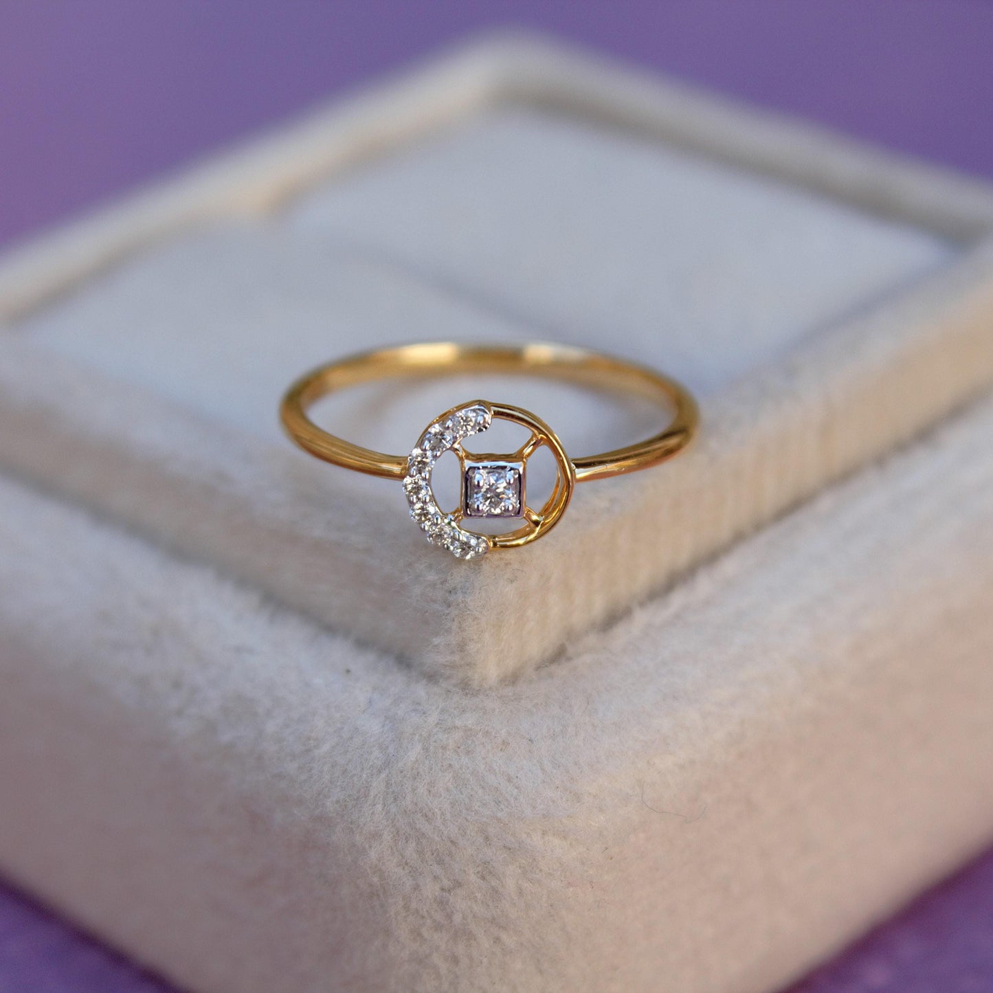 5.75 US Gold Diamond Ring, 18K Solid Gold With IGI Certified Diamond Jewelry, Real Diamond Minimalist Ring, Designer Ring For Birthday Gift