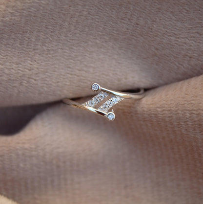 Sterling Silver Dainty Tiny CZ Ring, Stackable Ring for Women, 925 Silver CZ Jewelry, Silver Minimalist Thin Ring, Prefect Birthday Gift