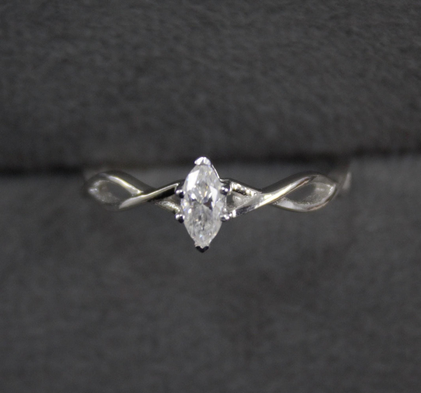 Marquise Cut Stone Moissanite Silver Ring, 925 Sterling Silver Ring, Minimalist Ring, Dainty Silver Ring, White Stone Ring, Gift for Her