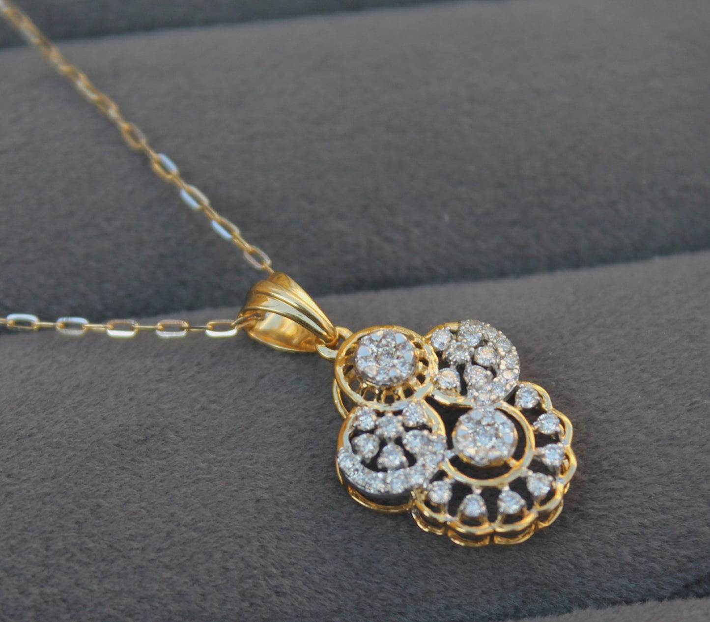 IGI Certified Gold Diamond Jewelry, Natural Diamond Earring With Necklace Set, 18K Gold Diamond Jewelry, Designer Diamond Set Gift For Her