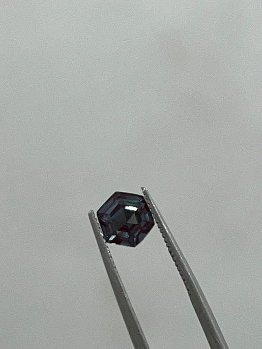 Alexandrite Color Changing Stone, Hexagon Cut Stone, 4mm to 9mm Sizes Available, Best Quality Lab Created Loose Stone for Jewelry Making