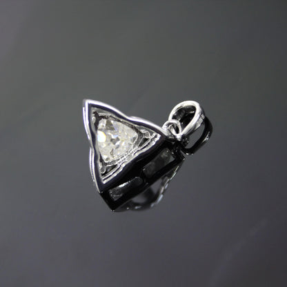 Trillion Cut Moissanite 925 Silver Pendant, New Arrival Jewelry for Her, Daily Wear Pendant, Minimalist Pendant for Chain, Dainty Jewelry