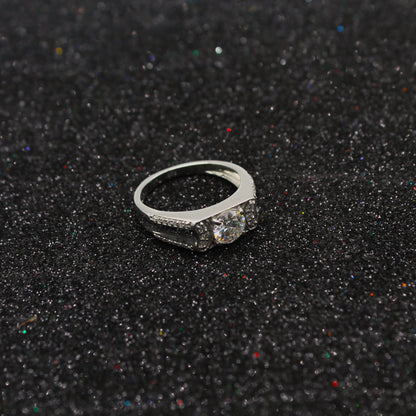 Round Cut Moissanite Diamond Men's Ring, 925 Sterling Silver Proposal Ring, Wedding & Engagement Ring, 6.5 MM Excellent Cut Ring for Him