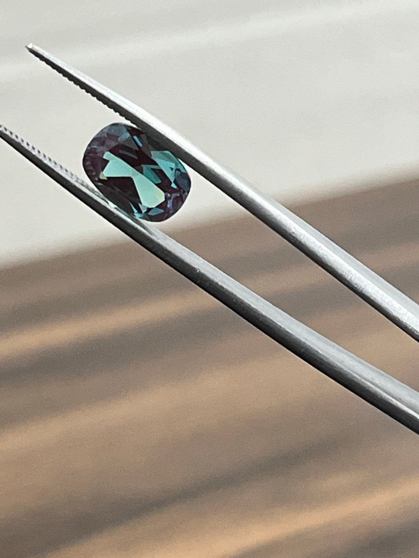 Alexandrite Lab-Created Stone, Elongated Cushion Shape Stone for Jewelry Making, 4X6mm to 10X12mm Sizes Available, Synthetic Alexandrite