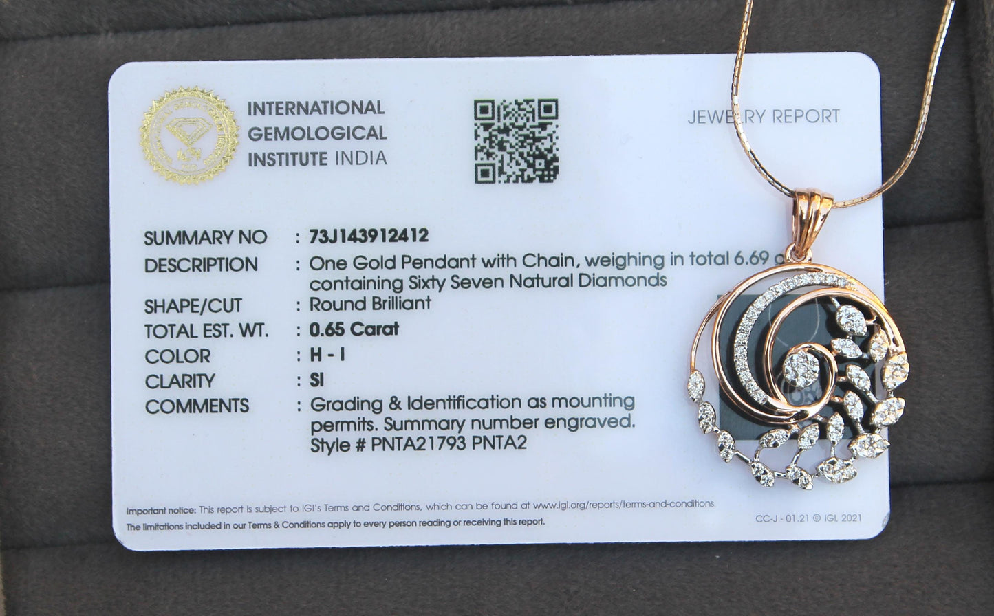 Rose Gold Necklace Earrings Set, Bridal Wedding Jewelry Set, 18k Solid Gold Necklace with Earrings, IGI Certified Natural Diamond Jewelry