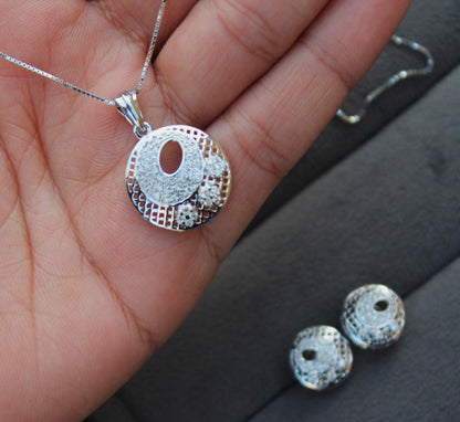 IGI Certified Gold Diamond Jewelry Set, 18K Gold Necklace and Earring Set, Real Diamond Jewelry for Women, Vintage Gift, Lightweight Jewelry