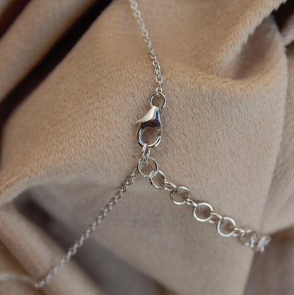 Sterling Silver Moissanite Necklace, Hexagon Shape Necklace, 925 Silver Chain Necklace for Bridesmaids, Designer Silver Necklace Jewelry