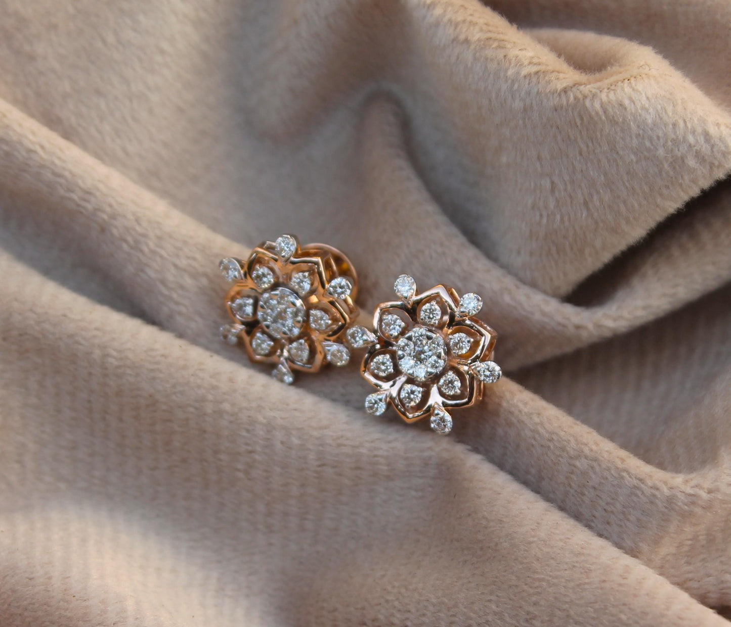 Natural Diamond Gold Jewelry For Anniversary Gift, 18K Real Gold Diamond Pendant Earring Set, IGI Certified Jewelry, Perfect Gift For Wife