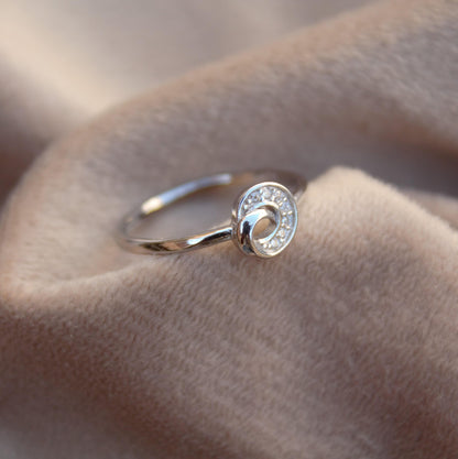 925Sterling Silver Engagement Ring, Dainty Propose Ring for Her, Cubic Zirconia Silver Ring, Handmade Silver Ring, Stacking Ring, CZ Jewelry