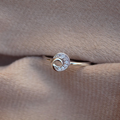 925Sterling Silver Engagement Ring, Dainty Propose Ring for Her, Cubic Zirconia Silver Ring, Handmade Silver Ring, Stacking Ring, CZ Jewelry