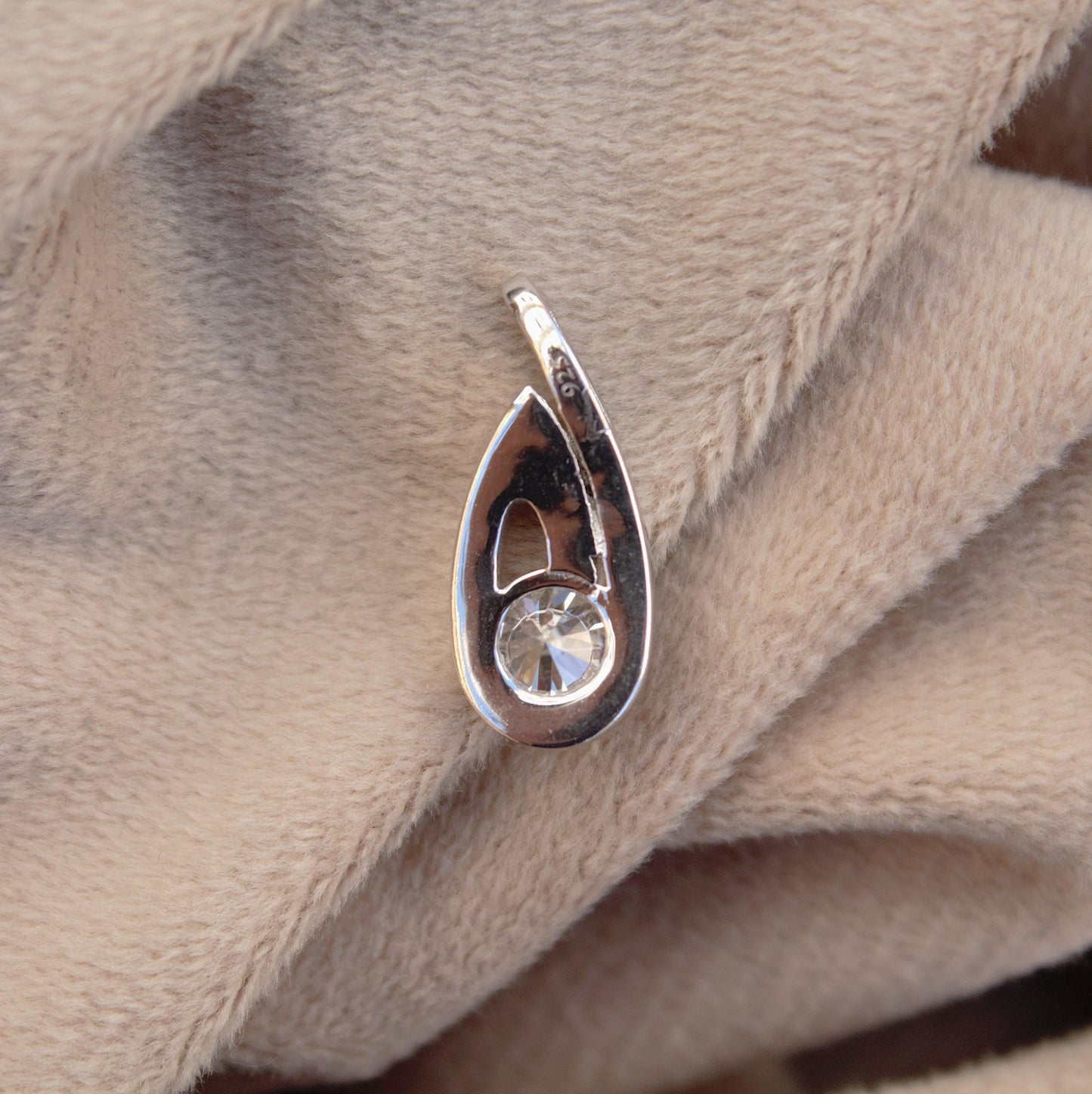 Stunning Moissanite 925 Sterling Silver Pendant, Round Cut Stone Pendant for Women, Dainty Silver Pendant, Solitaire Pendant Gift for Her