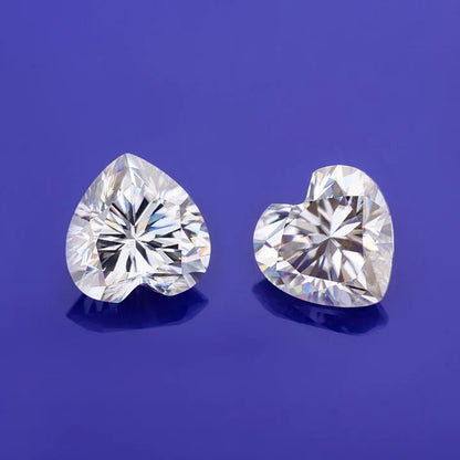 6 carat Heart moissainite - 12 mm Heart Shape moissanite - D Color VVS1 Moissanite Stone with GRA Certificate