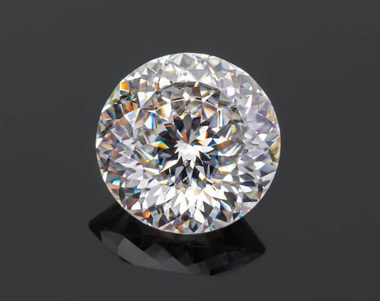 Portuguese Cut Moissanite Stone with GRA Certificate - 100 facets round